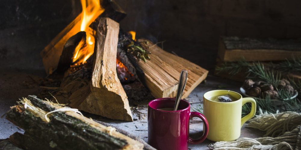 logs-beverages-near-fireplace